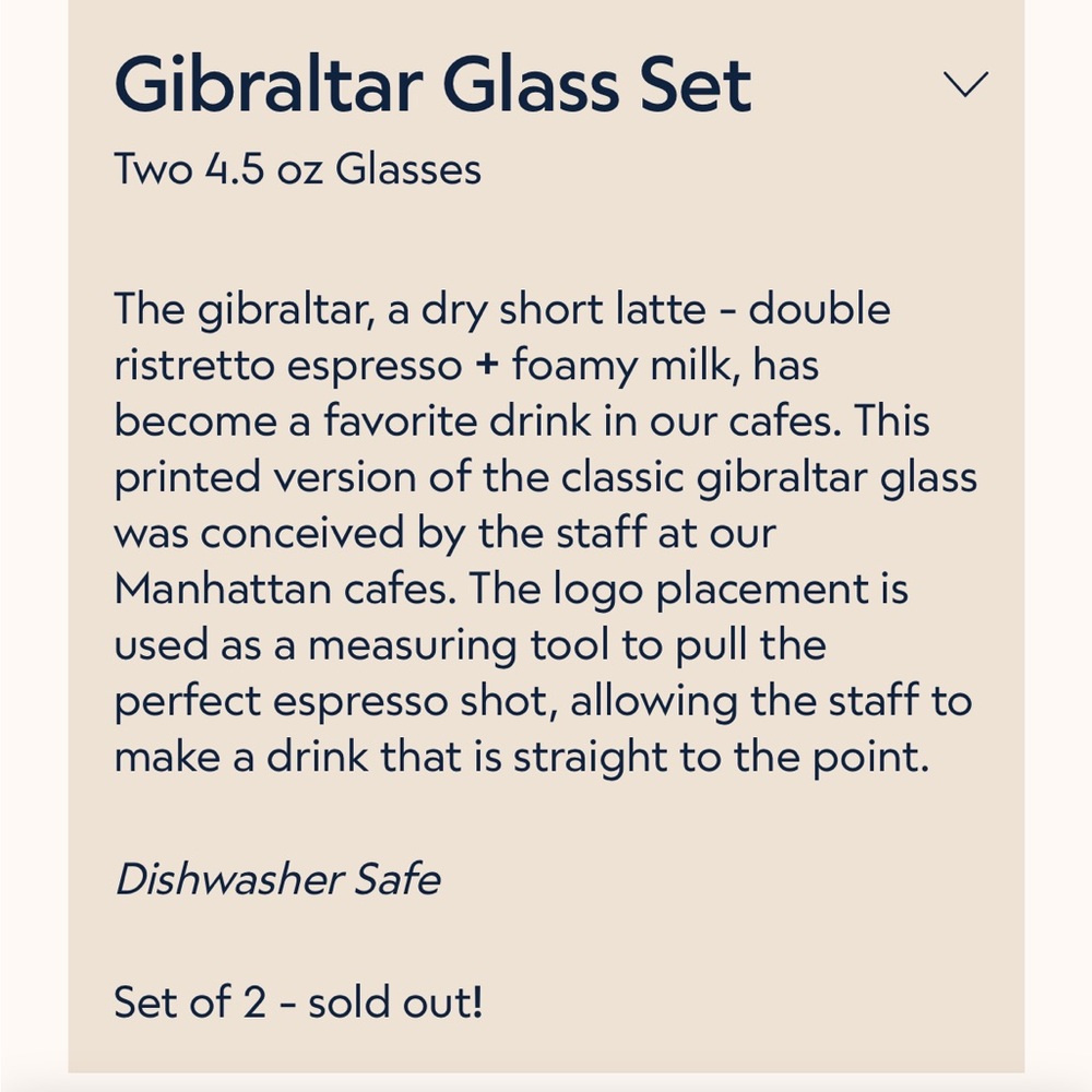 La Colombe Gibraltar Espresso Cup Set - Picture 6 of 6